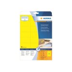 Herma special - papier - mat - auto - adh�sif permanent - jaune - 70 x 37 mm 480 �tiquette(s) (20 feuille(s) ...