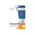 Herma special - papier - mat - auto - adh�sif permanent - blanc - 38 x 297 mm 125 �tiquette(s) (25 feuille(s) ...