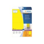 Herma special - papier - mat - auto - adh�sif permanent - jaune - 192 x 61 mm 80 �tiquette(s) (20 feuille(s) ...