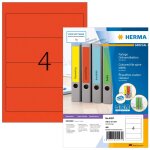 Herma special - papier - mat - auto - adh�sif permanent - rouge - 192 x 61 mm 400 �tiquette(s) (100 feuille(s) ...
