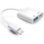 Hilewa adaptateur de cam�ra lightning vers usb avec port de chargement c�ble usb 3. 0 certifi� apple ...