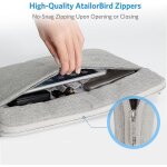 Hilewa gris clair - sac pour ordinateur portable ultrabook 15   laptop sleeve  -