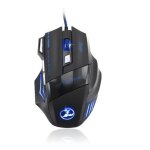 Hobby tech - souris filaire pour gamer 7 boutons 5500 dpi - noir / bleue