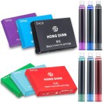 Hongdian lot de 30 cartouches d'encre pour stylo - plume 6 couleurs (noir, bleu, vert, rouge, violet, ...