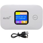 Hotspot mobile wifi, routeur wifi portable 4g lte 300 mbps avec emplacement de carte sim, affichage led, ...
