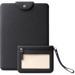 Housse en cuir vritable pour ordinateur portable 13  avec pochette pour accessoires, compatible avec ...