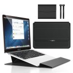 Housse ordinateur, juste en cuir pu pour macbook air pro, support d'ordinateur portable, 13, 14, 13. ...