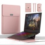 Housse pour ordinateur portable 13 / 14 pouces imperm�able 4 en 1 avec poign�e rose yonis