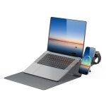 Housse ordinateur portable 13. 6 � 14. 2 pouces avec charge sans fil et support gris yonis