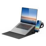 Housse ordinateur portable 15 � 16 pouces charge sans fil et support noir yonis