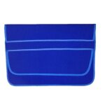 Housse ordinateur portable 17 pouces en n�opr�ne � rabat noire antirayures bleu yonis