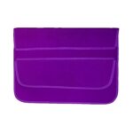 Housse ordinateur portable 17 pouces en n�opr�ne � rabat noire antirayures violet yonis