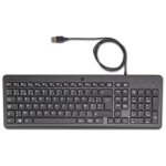 Hp 150 wired keyboard clavier universel usb azerty belge noir