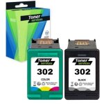 Compatible hp 302 pack de 2 cartouches d'encre noire et couleurs marque toner services (x4d37ae) Compatible hp 302 pack de 2 cartouches d'encre noire et couleurs marque toner services (x4d37ae)