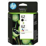 Hp 62 2 - pack (n9j71ae) - pack de 2 cartouches d'encre - noir, couleurs