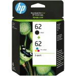 Hp 62 pack de 2 cartouches authentiques d'encre noire / trois couleurs