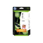 Hp 62 - pack de 2 - noir, tricolore � base de colorant - originale - jeu de papier / cartouche d'encre ...