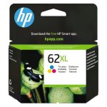 Hp 62xl cartouche d'encre 3 couleurs originale grande capacit (c2p07ae) cyan, magenta et jaune