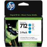 Hp pack de 3 cartouches d'encre designjet 712, cyan, 29 ml