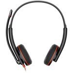 Hp poly micro - casque st�r�o usb - c poly blackwire 3225 + prise 3, 5 mm + adaptateur usb - c / a (lot) ...