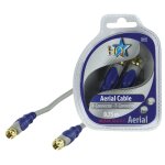Hq standard - c�ble d'antenne - connecteur f (m) pour connecteur f (m) - 75 cm - coaxial - blanc
