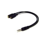 Pour htc one sv / v : cable audio double prise jack 3, 5 mm femelle