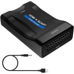 Huag - convertisseur hdmi vers pritel, adaptateur 1080p hdmi vers pritel entre hdmi adaptateur de ...