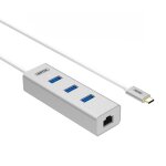 Hub 3 ports usb 100 type c avec ethernet rapide, 10 / 1000 / 3. 0 mb / s, carte rseau gigabit, lan + ...