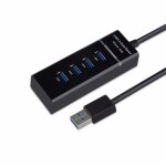 Hub 4 ports usb 3. 0 haute vitesse adaptateur diviseur pr ordinateur portable