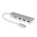 Hub 5 - en - 1 de type c en alliage d'aluminium, adaptateur usb - c, port usb 3. 0, lecteur de cartes, ...