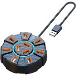Hub de connecteur usb pour ordinateur - prise de de donnes, panneau de fente mincepont multi - liens, ...