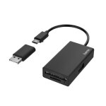 Hub / lect. cartes usb - otg, 3 ports, usb - a, sd, microsd, av. adpt. usb - a