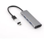 Hub mini 4 - en - 1 adaptateur usb / usb c vers hdmi + 3 ports usb 2. 0 - hub usb en aluminium avec adaptateur ... Hub mini 4 - en - 1 adaptateur usb / usb c vers hdmi + 3 ports usb 2. 0 - hub usb en aluminium avec adaptateur ...