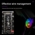 Hub multidirectionnel 1  8 ventilateurs, alimentation sata 12v, 4 broches, pwm argb, rpartiteur adressable ...
