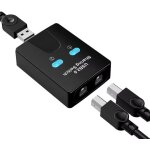 Hub de partage imprimante usb 2. 0hub r�partiteur kvm usbcommutateur de connexion usb 2 entr�es 1 sorties�lect ...