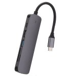 Hub portable 6 en 1 compatible usb 3. 0 + usb 2. 0 + tf + sd + pd, type c vers multi hdmi, adaptateur ...