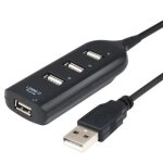 Hub splitter usb 2. 0 hi - speed 4 ports pour portable et pc noir