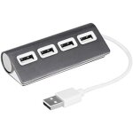 Hub usb 2. 0 - 4 ports usb - plug and play - multiprise usb (gris)