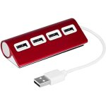 Hub usb 2. 0 - 4 ports usb - plug and play - multiprise usb (rouge)