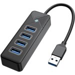 Hub usb 3. 0, 4 ports adaptateurpour usb adaptateur 5gbps (cble de 15 cm) compatible avec macbook, ps4, ...