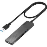 Hub usb 3. 0 65cm, adaptateur usb ultra fin avec 5gbps et 3 usb 2. 0 pour ordinateur de bureau, notebook ...