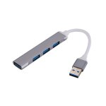 Hub usb 3. 0 3. 0 en alliage d'aluminium, 5gbps, haute vitesse, adaptateur, 4 ports, multiprise, prolongateur ...