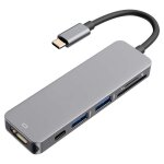 Hub usb 3. 0 type c 6 en 1, port de charge sd / tf usb - c compatible hdmi