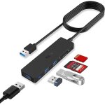 Hub usb 3. 0 (c�ble 1, 2 m) avec 3 ports 5 gbps usb 3. 0 et lecteur de carte sd / tf, adaptateur usb ...