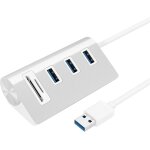 Hub usb 3. 0  3 ports alimentation par usb avec sd / micro sd lecteur de carte combo pour imac, macbook, ...