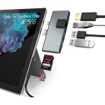 Hub usb 3. 0 station d'accueil pour microsoft surface pro 5 / pro 6, avec port ethernet gigabit, 4k hdmi, ...