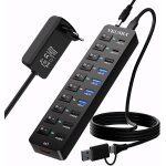 Hub usb 3. 2 aliment 11 ports usb 3. 2 avec 10 gbps usb - a 3. 2 et usb - c 3. 2, 4 ports usb 3. 0, ...