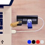 Hub usb 4 ports - multiplicateur usb couleur - argent�