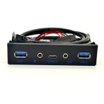Hub usb 5 ports usb 3. 1 type - c usb 3. 0 panneau audio hd prise pour ecouteurs 3, 5 mm adaptateur d'extensio ...