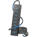 Hub usb 7 ports 3. 2 gen1, hub usb 3. 0 avec c�ble de 100 cm et port d'alimentation 5 v, hub usb pour ...